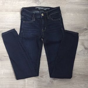 super stretch american eagle jeans in 00